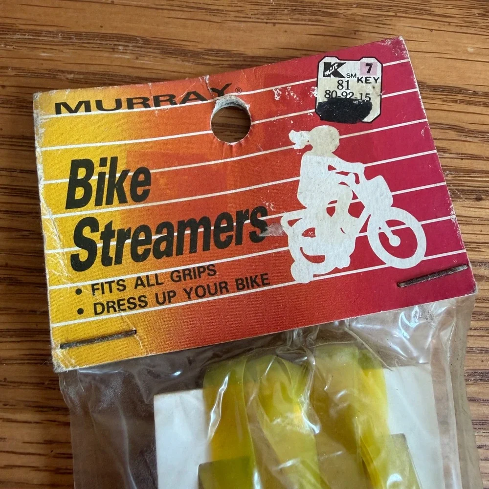 Vintage Murray Bike Streamers Yellow Handlebar Tassels Kmart Dead Stock New